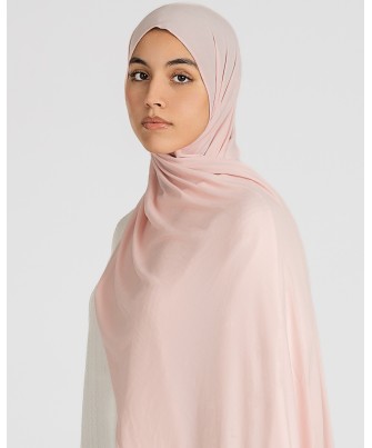 Soft Pink Premium Jersey Hijab for a Stylish Look