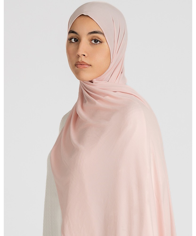 Hijab Jersey premium rose - Élégance et confort limités