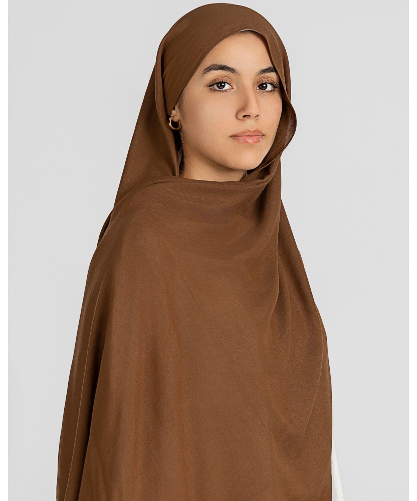 Hijab effet modal en couleur Camel