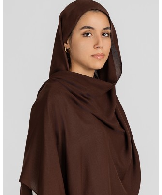 Hijab effet modal - couleur Chocolat foncé