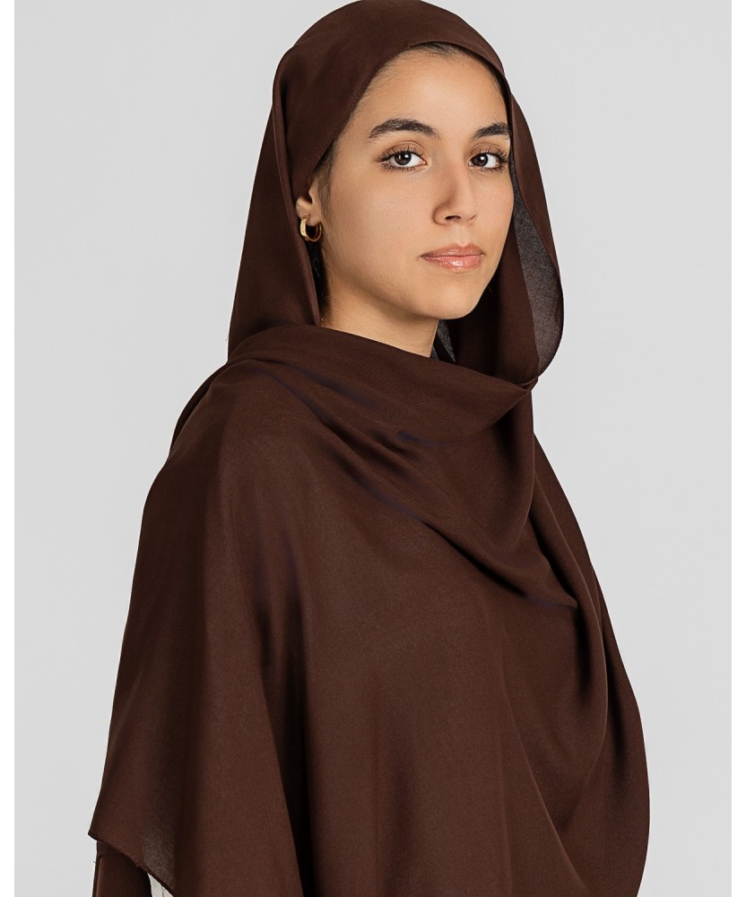 Hijab effet modal - couleur Chocolat foncé