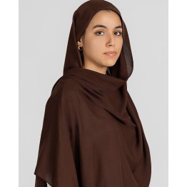 Hijab effet modal - couleur Chocolat foncé