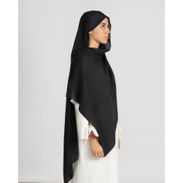 Hijab Jersey premium noir de qualité