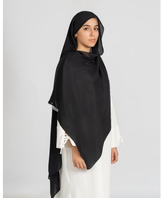 Hijab Jersey premium noir de qualité