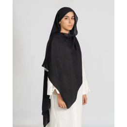 Hijab Jersey premium noir de qualité
