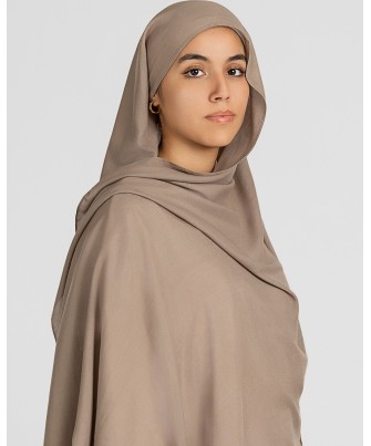 Hijab effet Modal taupe clair pour un style tendance