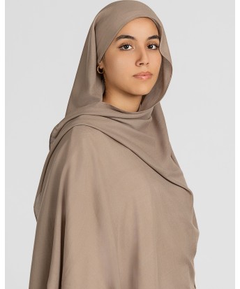 Hijab effet Modal taupe clair pour un style tendance