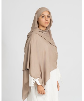 Hijab effet Modal taupe clair pour un style tendance