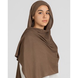 Hijab effet modal couleur Taupe foncé