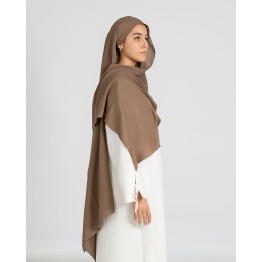 Hijab effet modal couleur Taupe foncé