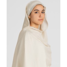 Hijab effet modal - couleur Vanille: douceur et style