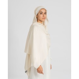 Hijab effet modal - couleur Vanille: douceur et style
