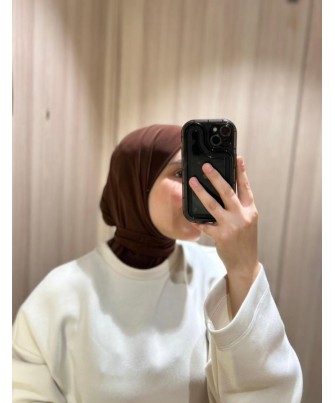 Cagoule en Jersey Premium Chocolat Foncé