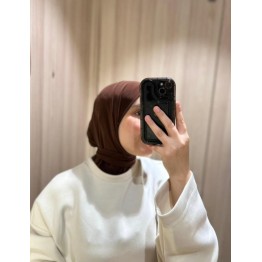 Cagoule en Jersey Premium Chocolat Foncé