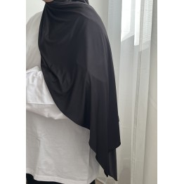 Hijab Jersey Liquide Noir Premium – Fluide, Léger et Ultra Doux