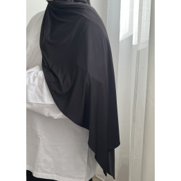 Hijab Jersey Liquide Noir Premium – Fluide, Léger et Ultra Doux