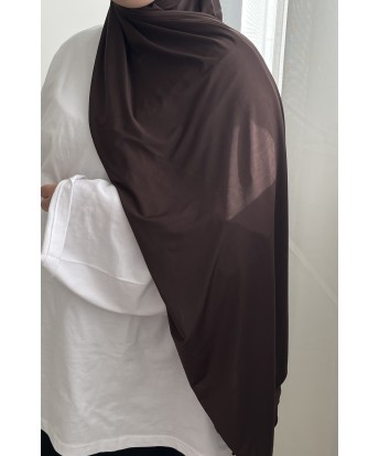 Hijab Jersey Liquide Chocolat Foncé – Fluide, Léger et Ultra Doux