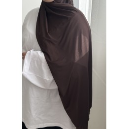 Hijab Jersey Liquide Chocolat Foncé – Fluide, Léger et Ultra Doux
