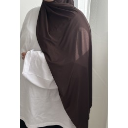 Hijab Jersey Liquide Chocolat Foncé – Fluide, Léger et Ultra Doux