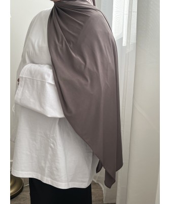 Hijab Jersey Liquide Ash Brown Premium – Fluide, Léger et Ultra Doux