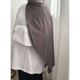 Hijab Jersey Liquide Ash Brown Premium – Fluide, Léger et Ultra Doux