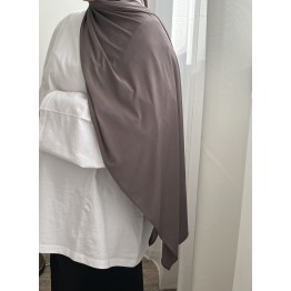 Hijab Jersey Liquide Ash Brown Premium – Fluide, Léger et Ultra Doux