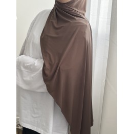 Hijab Jersey Liquide Marron Glacé– Fluide, Léger et Ultra Doux