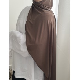 Hijab Jersey Liquide Marron Glacé– Fluide, Léger et Ultra Doux