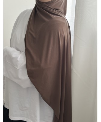 Hijab Jersey Liquide Marron Glacé– Fluide, Léger et Ultra Doux