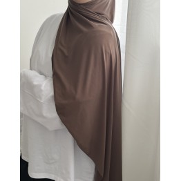 Hijab Jersey Liquide Marron Glacé– Fluide, Léger et Ultra Doux