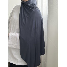 Hijab Jersey Liquide Anthracite Premium – Fluide, Léger et Ultra Doux