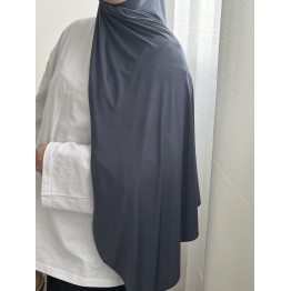 Hijab Jersey Liquide Anthracite Premium – Fluide, Léger et Ultra Doux