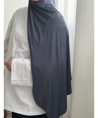 Hijab Jersey Liquide Anthracite Premium – Fluide, Léger et Ultra Doux