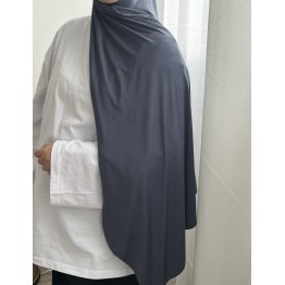Hijab Jersey Liquide Anthracite Premium – Fluide, Léger et Ultra Doux