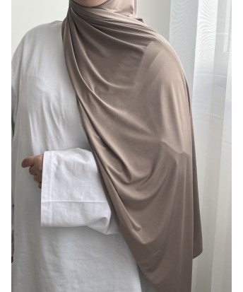 Hijab Jersey Liquide Taupe Clair – Fluide, Léger et Ultra Doux