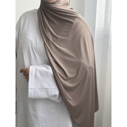 Hijab Jersey Liquide Taupe Clair – Fluide, Léger et Ultra Doux