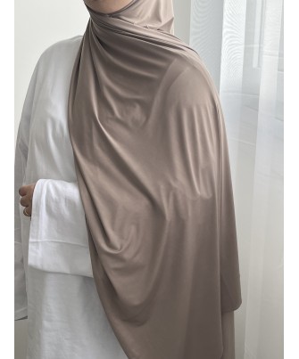 Hijab Jersey Liquide Taupe Clair – Fluide, Léger et Ultra Doux