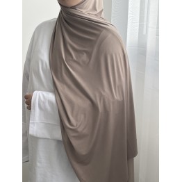 Hijab Jersey Liquide Taupe Clair – Fluide, Léger et Ultra Doux