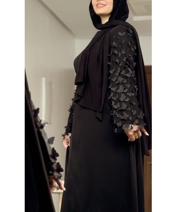 Abaya Noire– Manches Papillon