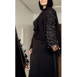Abaya Noire– Manches Papillon