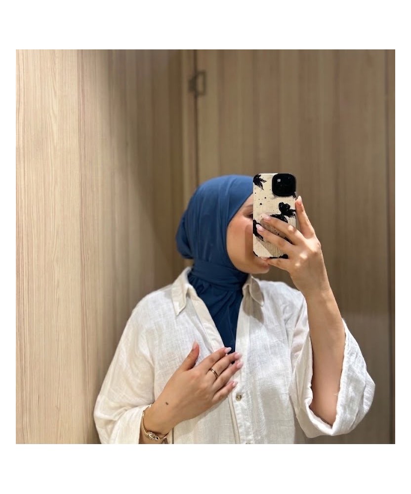Cagoule en Jersey Premium Bleu Denim