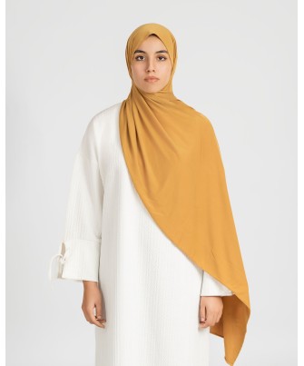 Mustard Yellow Jersey Hijab: Premium Style