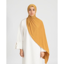Mustard Yellow Jersey Hijab: Premium Style
