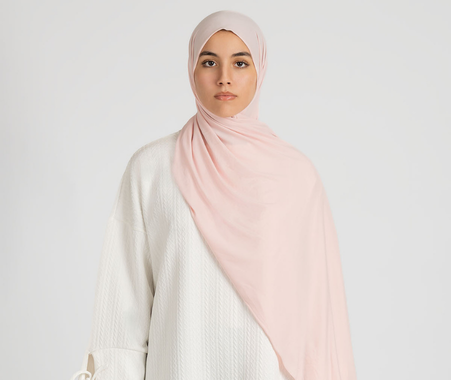 Hijab Jersey Premium Rose Pastel